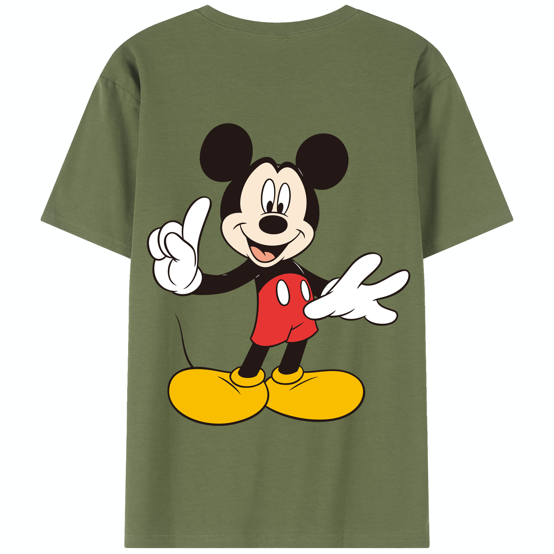 （画像用） ミッキーマウス Mickey Mouse 綿100％半袖Tシャツ（背面プリント）